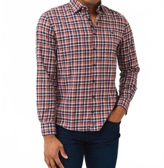 Johnnie-O Joe Hanging Out Long Sleeve Shirt In Amber
