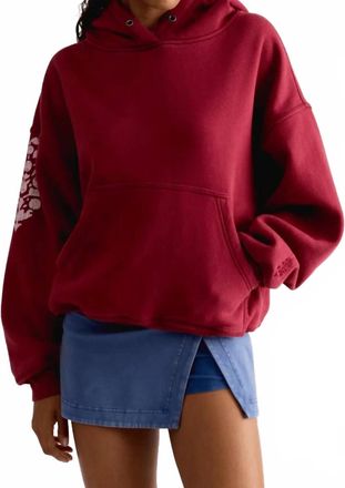 Free People Final Call Buti Sleeve Hoodie In Brick Combo