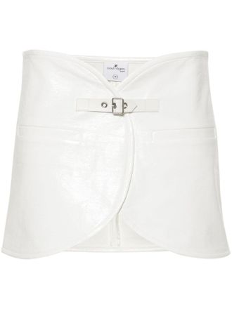Courr&egrave;ges Minigonna Ellipse - Bianco