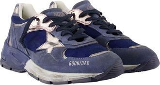 Golden Goose Womens Running Dad Sneakers - Golden Goose Deluxe Brand Leather Blue Calfskin Shoes