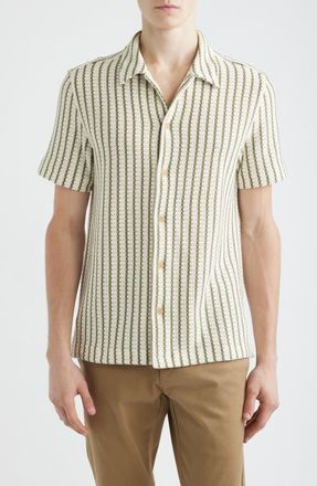 Madewell Naples Stripe Shirt in Stripe Vintage Ivory at Nordstrom, Size Xx-Large