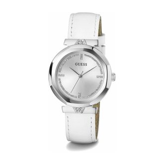 Guess Rumour Horloge - Dames - Accessoires - Wit - Maat: ONE Size Leer