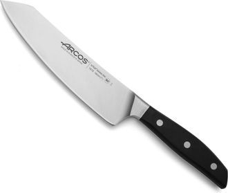 Arcos Cuchillo rocking santoku acero inoxidable forjado nitrum 170 mm negro