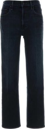 Mother Dark Blue Stretch Denim Rambler Jeans