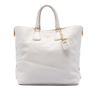 Prada Pre-owned Prada Vitello Daino Side Zip Open Convertible Tote Ladies 8K60Z0QCXGY7B85Y