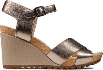 Clarks Womens Flex Sun Sling Back Sandals, Grey Stone Stone, 4 UK