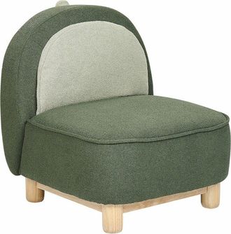 Beliani Sedia animale imbottitura in poliestere forma design Dinosauro senza braccia peluche mobili per bambini verde scuro Faborg