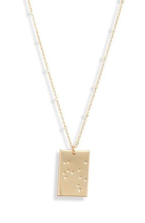 Set & Stones Zodiac Constellation Pendant Necklace in Gold - Sagittarius at Nordstrom, Size 20 In