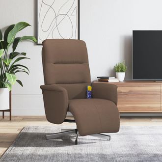 vidaXL Vidaxl - Sill&oacute;n Reclinable De Masaje Con Reposapi&eacute;s Tela Marr&oacute;n