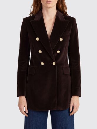 Circolo 1901 Blazer doppiopetto corto in velluto con vestibilit&agrave; slim