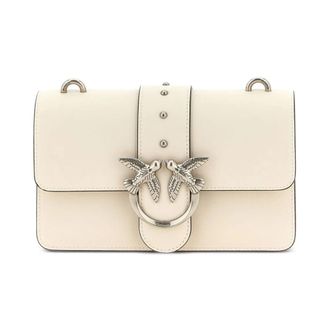 Pinko Love One Mini Crossbody Tas - Dames - Schoudertassen - Beige - ONE Size - Leer - Tassen