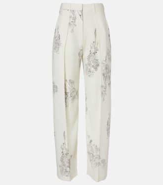 Victoria Beckham Floral wide-leg pants