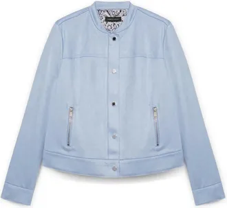 Fiorella Rubino Jassen, Dames, Blauw, 5Xl, Polyester, Soft Touch Jas met Zakken