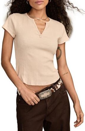 Lucky Brand Rib Cotton Henley in Sheer Bliss at Nordstrom Rack, Size Xx-Large