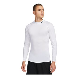 Nike Pro Dri-FIT Fitness Mock-Neck Long T-Shirt White FB7909-100