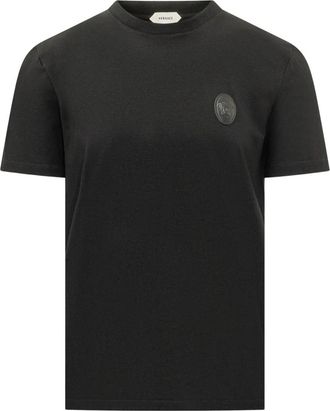 Versace Medusa Patch T-Shirt - Heren - T-shirts - Zwart - L - Tops