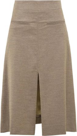 Drumohr Bruine Rok Donna Model Ls 619Gpm - Dames - Midirokken - Bruin - S - Rokken