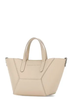 Brunello Cucinelli Womens Sand Leather Handbag C8905 Borse A Mano