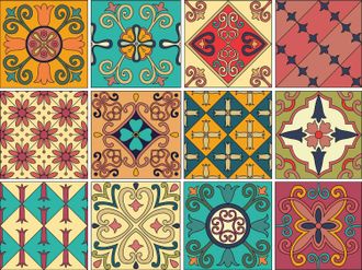 Queence Wandsticker »Frida« Sticker, Fliesensticker, Ornamente