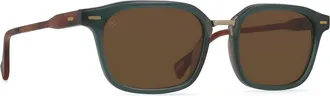 Raen Optics Mens Bastien Polarized Rectangle Sunglasses In Cirus Vibrant Brown