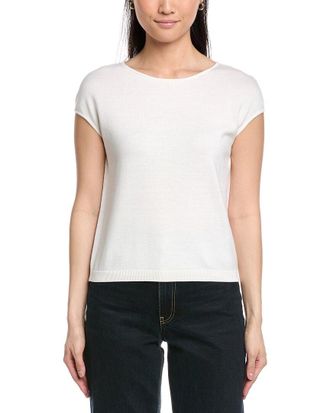 St. John Open Neck Cashmere-Blend Sweater
