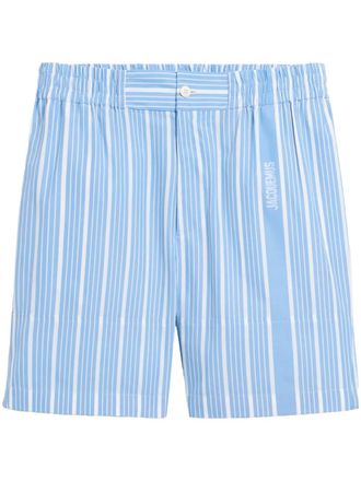 Jacquemus Gestreepte shorts - Blauw