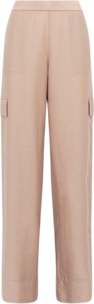 Blugirl Beige Wide-Leg Trousers With Lace Inserts And Flap Pockets