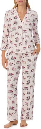 Kate Spade New York print stretch modal pajamas in Pink Print at Nordstrom, Size X-Small