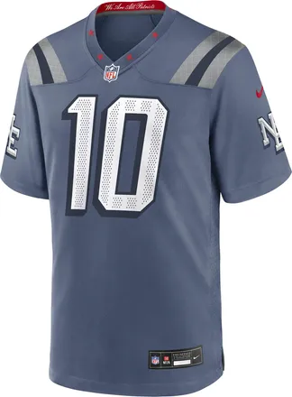 Nike Drake Maye New England Patriots Rivalries Collection Mens Nike Mens NFL Game Jersey in Blue | 67NM0G658KF-XZ7