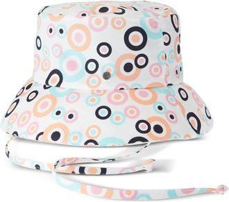 Maison Michel Angele graphic-print cotton bucket hat - women - Cotton - M - White