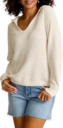 Tommy Bahama Cali Coast Open Stitch Hoodie in Coconut at Nordstrom, Size X-Small