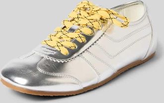 Bianco Sneaker im Metallic-Look in Silber, Gr&ouml;&szlig;e 36