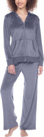 Honeydew Intimates Baby Fleece Hoodie Lounge Set In Winter Sky