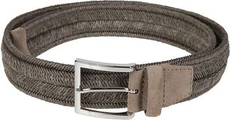 Orciani Rope Elast Linen Riem 3.5 cm - Heren - Riemen - Grijs - 105 CM - Leer - Accessoires