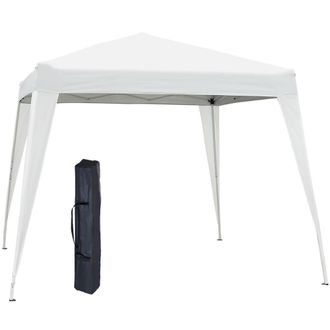 OUTSUNNY Carpa plegable 240x240x250 cm blanco