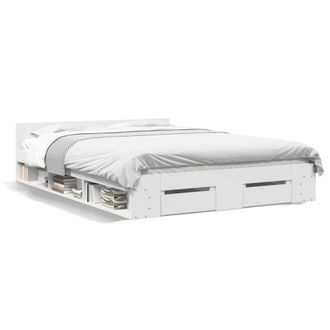 Berkfield Home Bed Frame with Drawers without Mattress White 140x200 cm