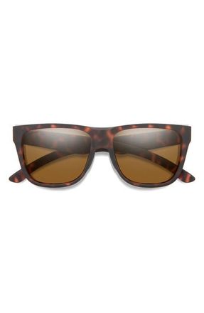 Smith Lowdown 2 55mm ChromaPop Polarized Sunglasses in Matte Tortoise/Brown at Nordstrom