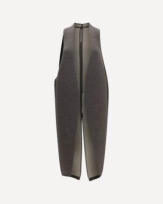 Rick Owens Long wool and shearling Vest Female S