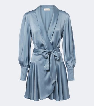 Zimmermann Silk satin wrap dress