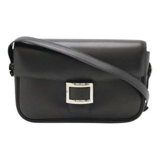Herm&egrave;s Pre-owned Martine Box Calf Shoulder Bag Black - Dames - Pre-owned - Zwart - Maat: ONE Size Leer