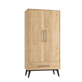 OEM Armoire 2 Portes 1 Tiroir Pinio Retro Bois