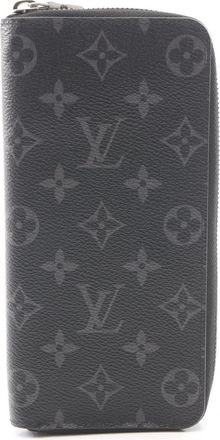 Louis Vuitton Black Leather Pvc Long Wallet (Bi-Fold) (Pre-Owned)