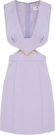 Elisabetta Franchi Jurken - Dames - Feestkleedjes - Paars - S - Nylon - Kleedjes