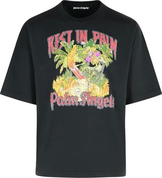 Palm Angels Rest In Palm crew-neck T-shirt - Black