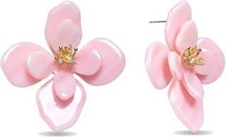 Eye Candy Los Angeles Ysabel Flower Stud Earrings in Pink at Nordstrom Rack