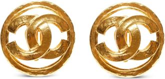 Chanel Orecchini a bottone CC 1994 - Oro
