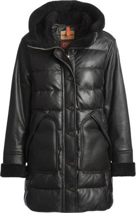 Parajumpers Demi Special Leren Jas - Dames - Jassen - Zwart - Maat: 2XL Zijde