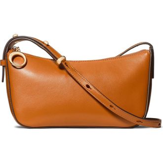 Kate Spade New York halo fine grain leather crossbody bag in Baked Amber at Nordstrom
