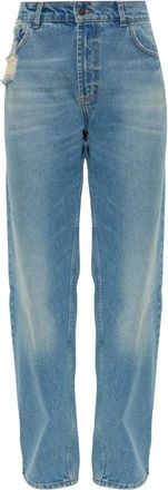 The Mannei Vintage Straight Jeans - Dames - Regular Fit Jeans - Blauw - L - Katoen - Jeans