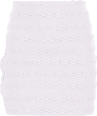 Amir Slama Mini-rok met uitgesneden detail - Wit